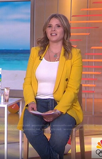 Jenna’s yellow blazer and jeans on Today