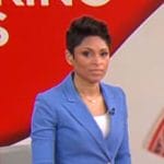 Jericka Duncan’s blue double breasted blazer on CBS Mornings