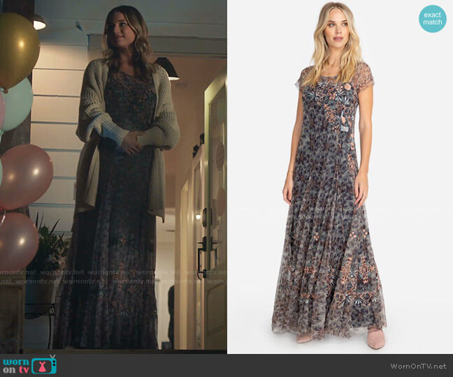 Veivi Mesh Dress by Johnny Was worn by Nicolette Nevin (Emily VanCamp) on The Resident