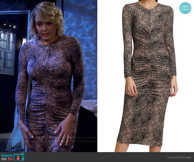 Aja Dress by Joie worn by Nicole Walker (Arianne Zucker) on Days of our Lives