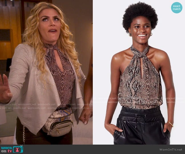 Joie Cedra Python Top worn by Summer Dutkowsky (Busy Philipps) on Girls5eva