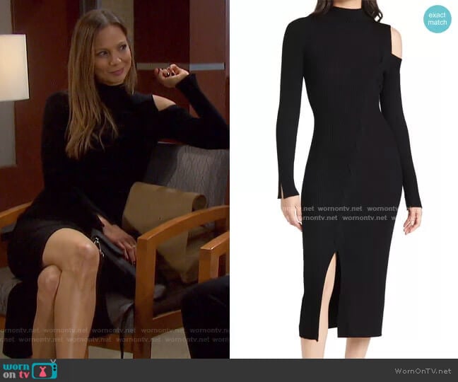 Aurora Ribbed Cable Dress by Jonathan Simkhai worn by Ava Vitali (Tamara Braun ) on Days of our Lives