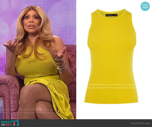 Skinny Ribbed Top by Karen Millen worn by Wendy Williams on The Wendy Williams Show