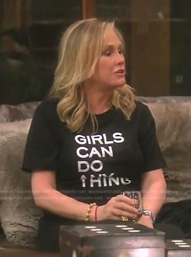 Kathy's Girls Can Do Any-thing tee on The Real Housewives of Beverly Hills