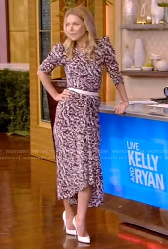 Kelly’s abstract print dress on Live with Kelly and Ryan