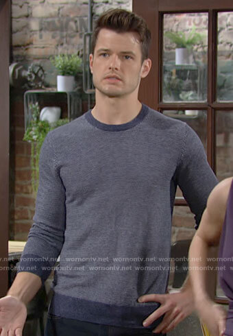 Kyle's blue sweater on The Young and the Restless