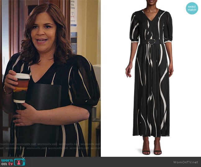 Sutherland Dress With Slip by Lafayette 148 worn by Sara Castillo (Lindsay Mendez) on All Rise