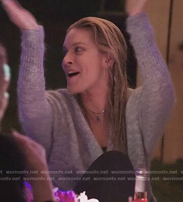 Leah’s gray cardigan on The Real Housewives of New York City