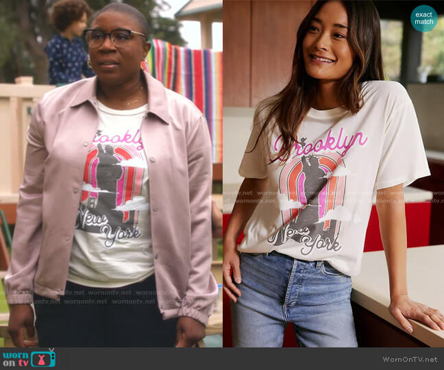 Brooklyn Graphic Tee by Letluv worn by Henrietta Wilson (Aisha Hinds) on 9-1-1