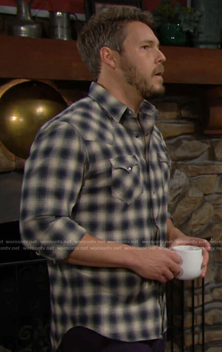 Liam’s plaid shirt on The Bold and the Beautiful