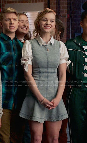 Lily’s denim dress on High School Musical The Musical The Series