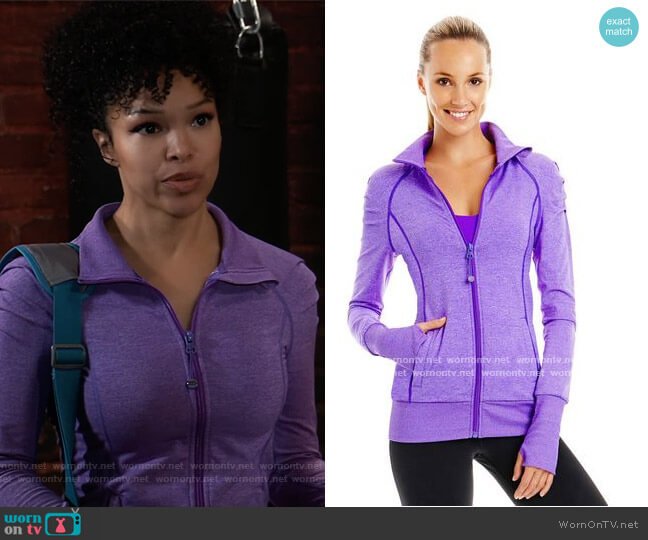 Vesper Jacket by Lorna Jane worn by Portia Robinson (Brook Kerr) on General Hospital