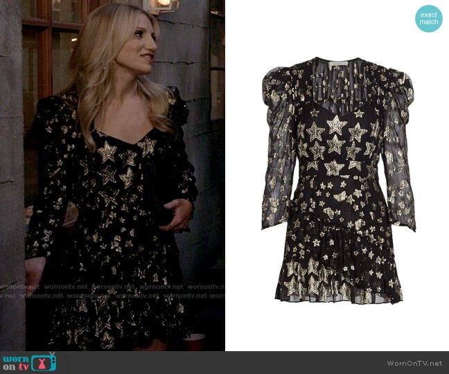 LoveShackFancy Caden Dress worn by Gina Dabrowski (Annaleigh Ashford) on B Positive