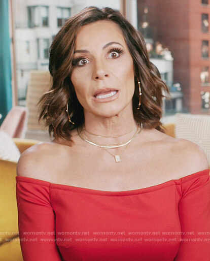 Luann’s red confessional dress on The Real Housewives of New York City
