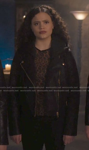 Maggie’s leather moto jacket on Charmed