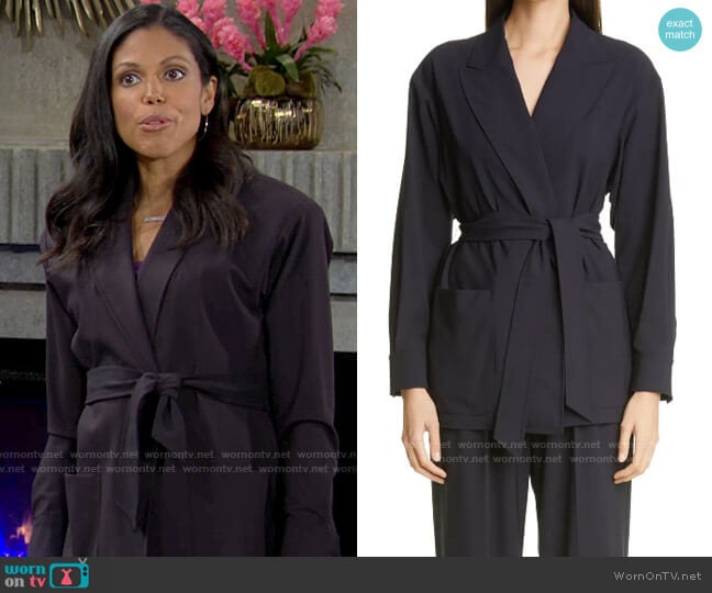 Max Mara Bosh Wrap Jacket worn by Karla Mosley (Karla Mosley) on The Young and the Restless