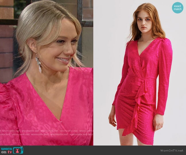 Milly Fawn Cheetah Jacquard Dress worn by Abby Newman (Melissa Ordway) on The Young and the Restless