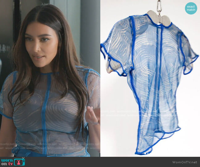 Custom Top by Noon Cottage Industry worn by Kim Kardashian  on Keeping Up with the Kardashians