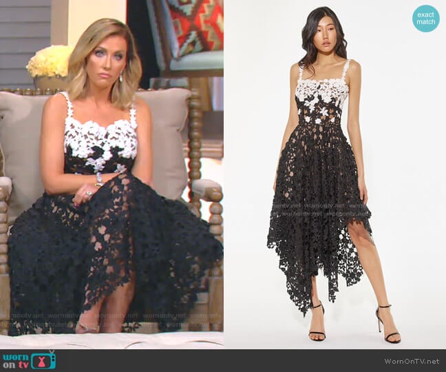 Lace Dress by Oscar de la Renta worn by Stephanie Hollman on The Real Housewives of Dallas