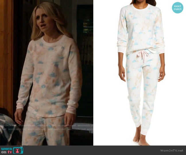 PJ Salvage Thermal Print Pajamas worn by Gina Dabrowski (Annaleigh Ashford) on B Positive