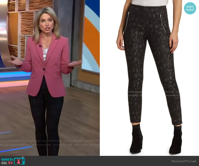 Simone Leopard Leggings by Rag & Bone worn by Amy Robach on Good Morning America