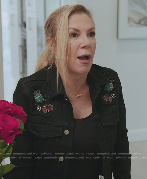 Ramona’s black embellished denim jacket on The Real Housewives of New York City