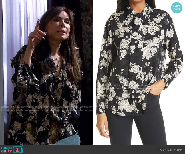 Gabrielle Blouse by Rebecca Taylor worn by Kate Roberts (Lauren Koslow) on Days of our Lives