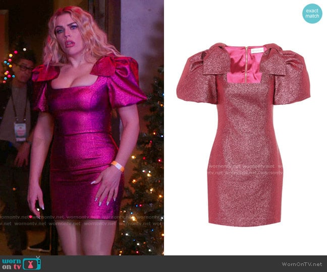 Rebecca Vallance Brillare Dress worn by Summer Dutkowsky (Busy Philipps) on Girls5eva