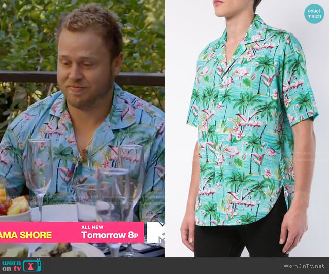 Rhude Flamingo Shirt worn by Spencer Pratt (Spencer Pratt) on The Hills New Beginnings