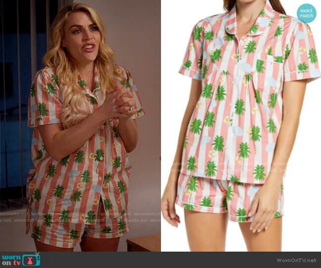 Sant and Abel x Gray Malin Women's Marlin Short Pajamas worn by Summer Dutkowsky (Busy Philipps) on Girls5eva