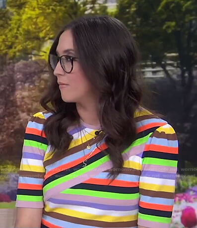 Savannah’s multicolor striped top on Today