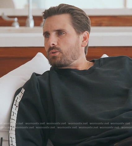 Scott's black calabasas sweatshirt on Keeping Up with the Kardashians