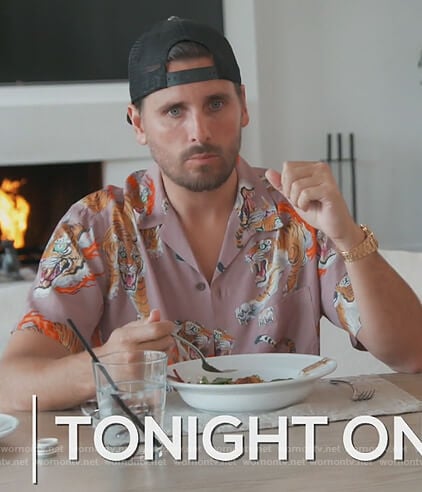 Scott’s pink tiger print shirt on Keeping Up with the Kardashians