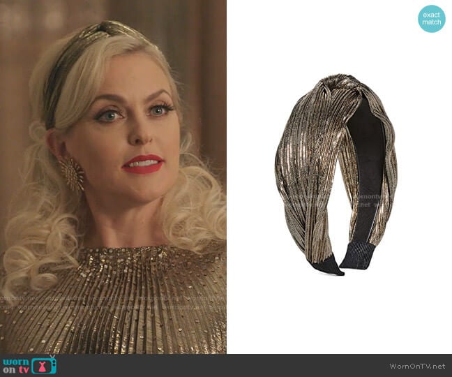 Sasha Headband by Shashi worn by Alexis Carrington (Elaine Hendrix) on Dynasty