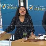 Sheinelle’s black polka dot jumpsuit on Today