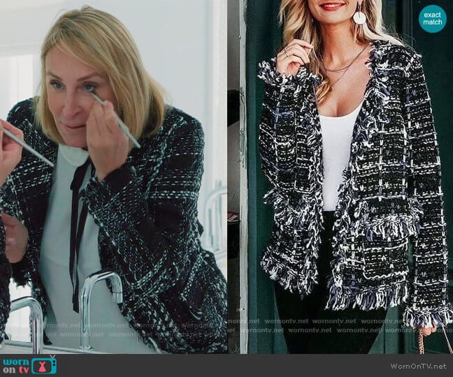 Kelsey Cardigan Jacket by Sonja worn by Sonja Morgan on The Real Housewives of New York City