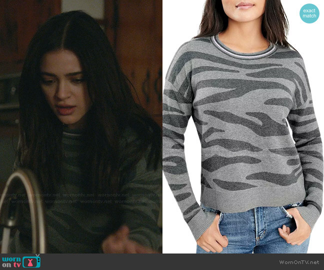 Zebra Ridge Sweater by Splendid worn by Olive Stone (Luna Blaise) on Manifest