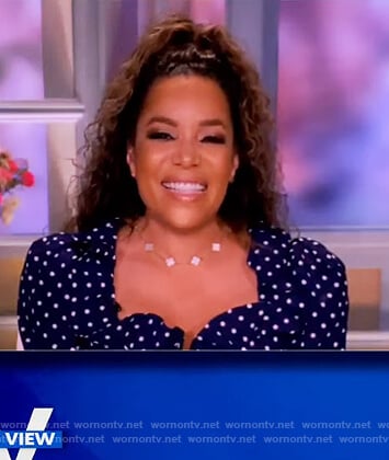 Sunny's blue polka dot blouse on The View