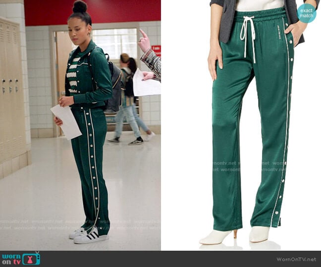 The Kooples Track Joggers with Snaps worn by Gina (Sofia Wylie) on High School Musical The Musical The Series