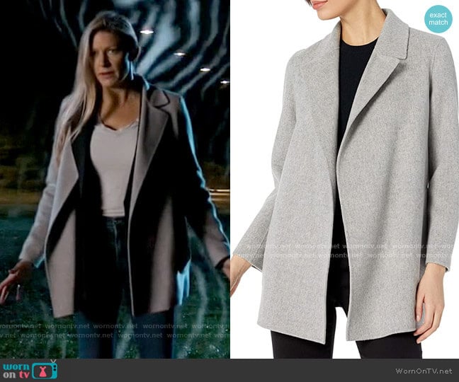 Theory Clairene Coat worn by Ava Sharpe (Jes Macallan) on Legends of Tomorrow