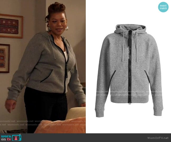 WornOnTV: Robyn’s grey leather trim hoodie on The Equalizer | Queen ...