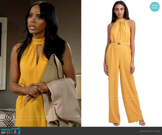 WornOnTV: Imani’s yellow jumpsuit on The Young and the Restless | Leigh ...