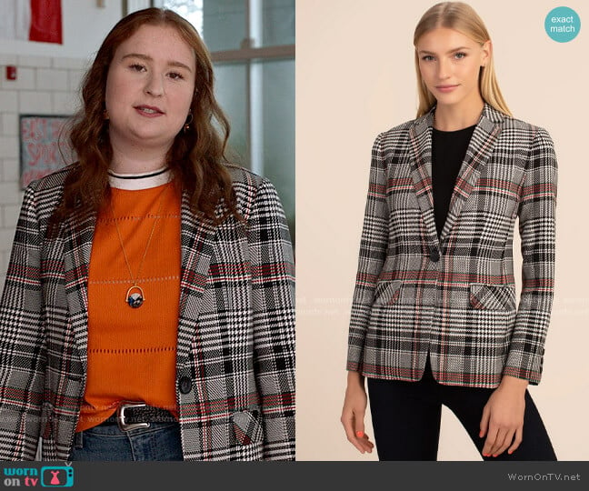 Trina Turk Habanero Plaid Jacket worn by Ashlyn (Julia Lester) on High School Musical The Musical The Series