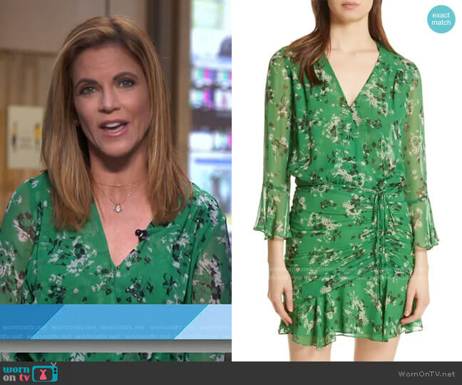 WornOnTV: Natalie’s green floral wrap dress on Today | Natalie Morales ...