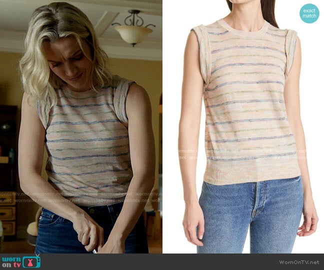 Veronica Beard Renly Top worn by Sylvie Brett (Kara Killmer) on Chicago Fire