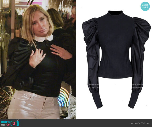 Cotton Sweater Blouse by Vinashny worn by Sonja Morgan on The Real Housewives of New York City