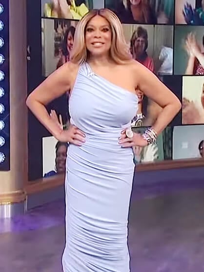 WornOnTV: Wendy’s blue one shoulder dress on The Wendy Williams Show ...