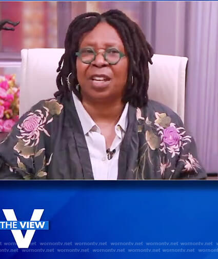 Whoopie's floral embroidered jacket on The View