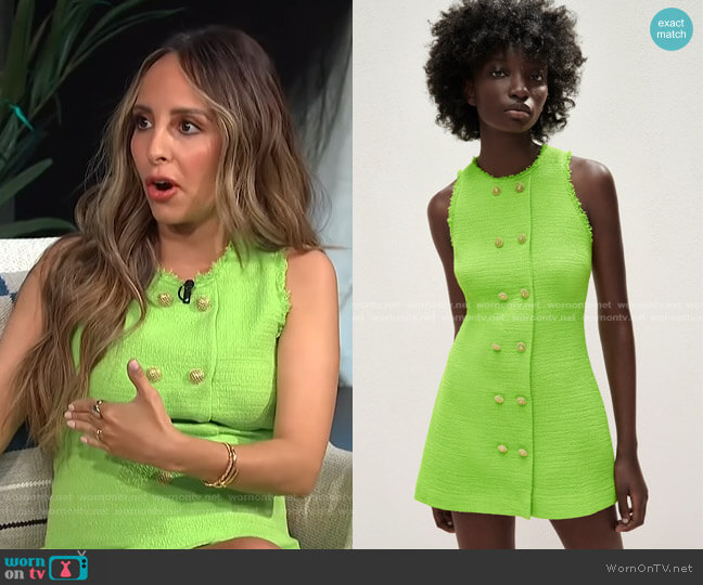 Textured Weave Dress by Buttons by Zara worn by Lilliana Vazquez on E! News