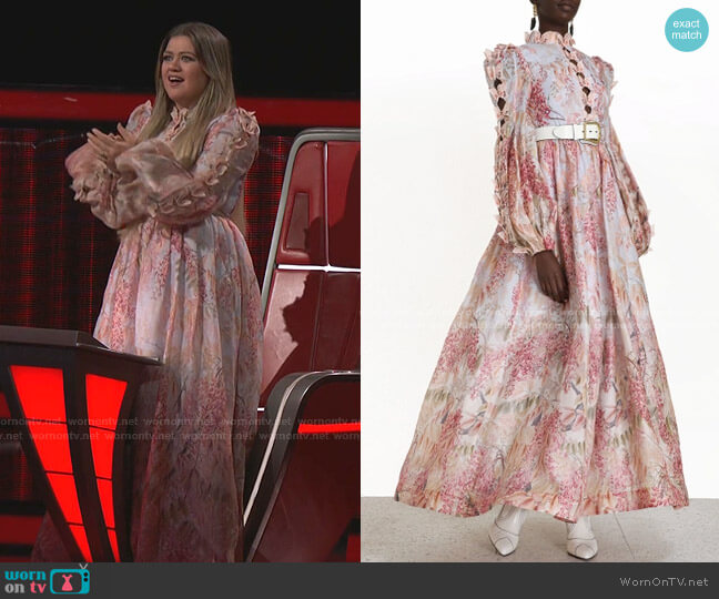 Botanica Butterfly Gown by Zimmermann worn by Kelly Clarkson  on The Voice